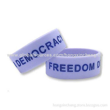 G-2014 Customized Promotional Silicone Wristbands/Bracelets, Environment-friendly